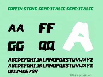 Coffin Stone Semi-Italic Version 1.0; 2019图片样张