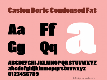 CaslonDoricCondensed-Fat Version 1.001 2019 | wf-rip DC20190720图片样张