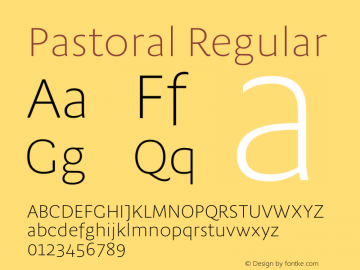 Pastoral W05 ExtraLight Version 1.00 Font Sample