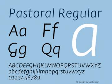 Pastoral W05 Light Italic Version 1.00 Font Sample