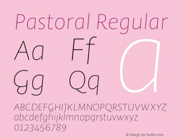 Pastoral W04 Thin Italic Version 1.00 Font Sample