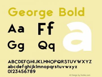 George Bold Version 1.002;Fontself Maker 3.0.1 Font Sample