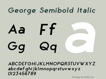 George Semibold Italic Version 1.002;Fontself Maker 3.0.1 Font Sample