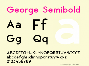 George Semibold Version 1.002;Fontself Maker 3.0.1 Font Sample