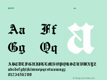 YeOldEnglish Regular Converted from C:\FONT\ENGLISHO.TF1 by ALLTYPE图片样张