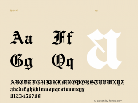 YeOldEnglish Regular Converted from C:\FONT\ENGLISHO.TF1 by ALLTYPE Font Sample