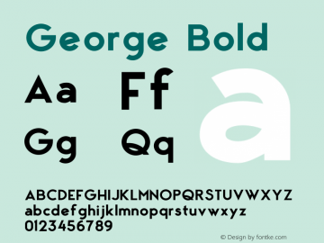 George Bold Version 1.002;Fontself Maker 3.0.1 Font Sample