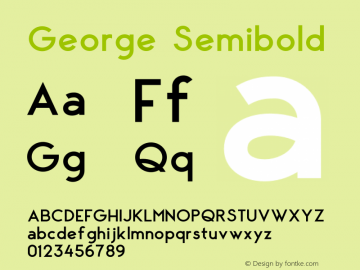 George Semibold Version 1.002;Fontself Maker 3.0.1 Font Sample