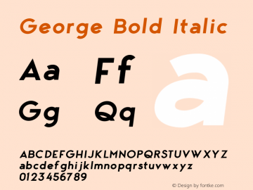 George Bold Italic Version 1.002;Fontself Maker 3.0.1 Font Sample