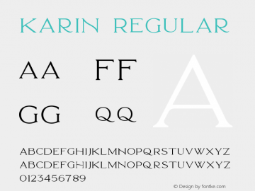 Karin Version 1.002;Fontself Maker 3.3.0 Font Sample