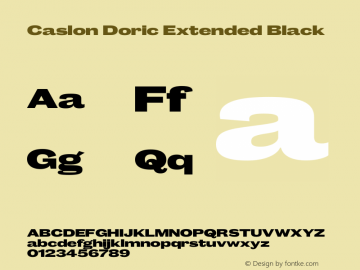CaslonDoricExtended-Black Version 1.001 2019 | wf-rip DC20190715图片样张