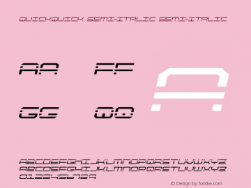 QuickQuick Semi-Italic Version 3.0; 2019图片样张