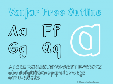 VanjarFreeOutline Version 1.002;Fontself Maker 3.2.2图片样张