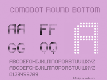 Comodot Round Bottom Version 1.000;hotconv 1.0.109;makeotfexe 2.5.65596图片样张