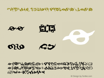 Devil's Tongue Leftalic Version 1.0; 2019 Font Sample