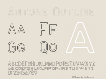 Antone-Outline 1.000 Font Sample