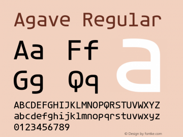 Agave Regular Version 11 Font Sample