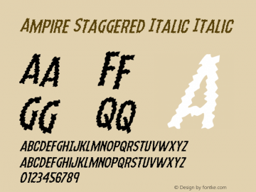 Ampire Staggered Italic Version 1.0; 2019图片样张