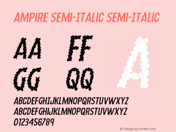 Ampire Semi-Italic Version 1.0; 2019图片样张
