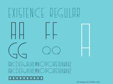 Existence Version 1.0 Font Sample