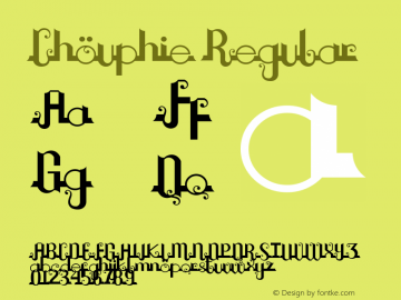 Chouphie Version 1.00;August 31, 2019;FontCreator 11.5.0.2422 64-bit Font Sample