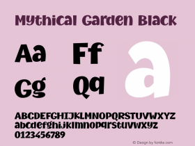 MythicalGarden-Black Version 1.000 Font Sample