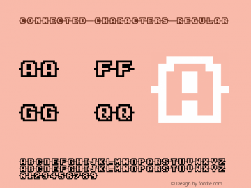 Connected Characters Regular Version 1.0 Font Sample