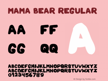 Mama Bear Version 1.001;Fontself Maker 1.1.0 Font Sample