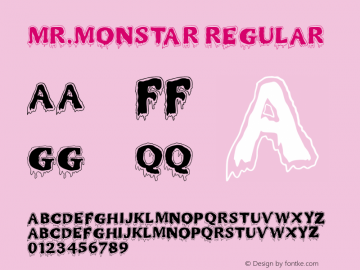 MR.MONSTAR Version 1.00;September 14, 2019;FontCreator 11.5.0.2430 64-bit Font Sample