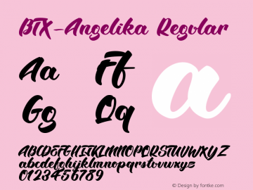 BTX-Angelika Regular Version 1.000图片样张