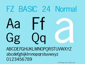 FZ BASIC 24 Normal 1.000 Font Sample