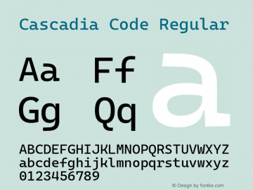 Cascadia Code Version 1910.040图片样张