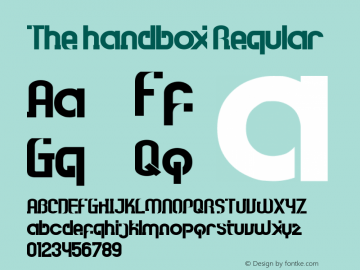 The handbox Version 1 Font Sample