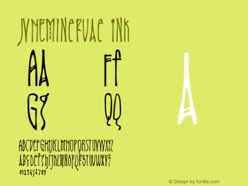 JVNEMinervae-Ink Version 001.000 Font Sample