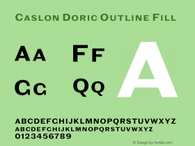 CaslonDoricOutline-Fill Version 1.001 | wf-rip DC20190915 Font Sample