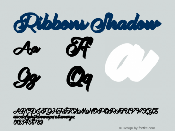 Ribbons Shadow Version 1.000;hotconv 1.0.109;makeotfexe 2.5.65596图片样张