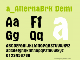 a_AlternaBrk 01.02 Font Sample