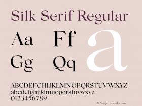 SilkSerif-Regular Version 1.1 | wf-rip by RD Font Sample