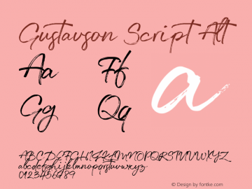 Gustavson Script Alt Version 1.000 Font Sample