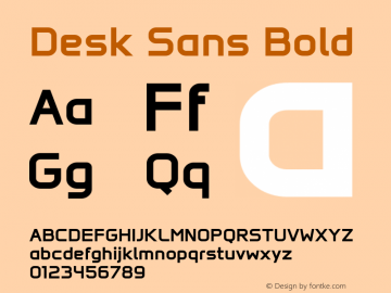 Desk Sans Bold Version 1.02图片样张