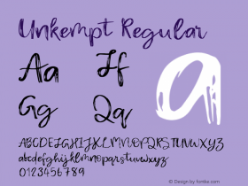 Unkempt Version 1.002;Fontself Maker 2.0.4 Font Sample