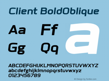 Client-BoldOblique Version 1.00图片样张