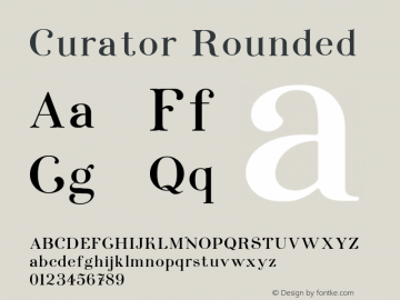 Curator-Rounded Version 1.000 Font Sample