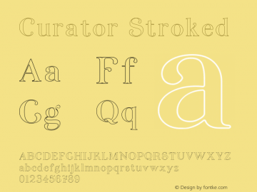 Curator-Stroked Version 1.000 Font Sample