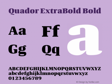 Quador ExtraBold 1.000图片样张