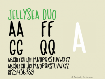 Jellysea Duo Version 1.004;Fontself Maker 2.2.1 Font Sample