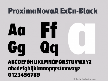 Proxima Nova A ExCn Black Version 3.014图片样张