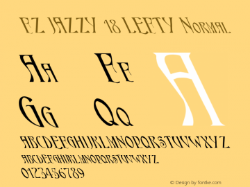 FZ JAZZY 18 LEFTY Normal 1.0 Mon Jan 24 16:45:54 1994 Font Sample