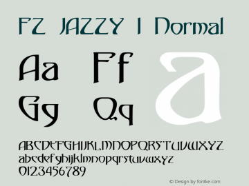 FZ JAZZY 1 Normal 1.000 Font Sample