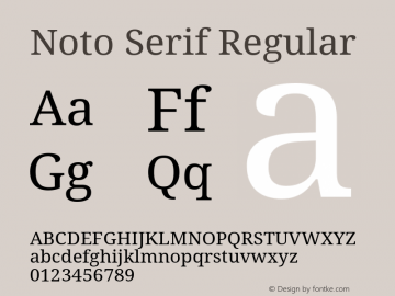 Noto Serif Version 1.02 Font Sample